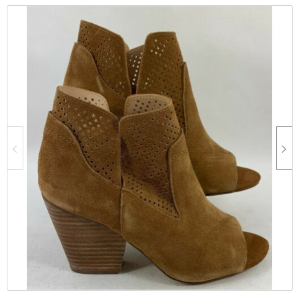 Ready Perforated Stack Heel Booties - image 1